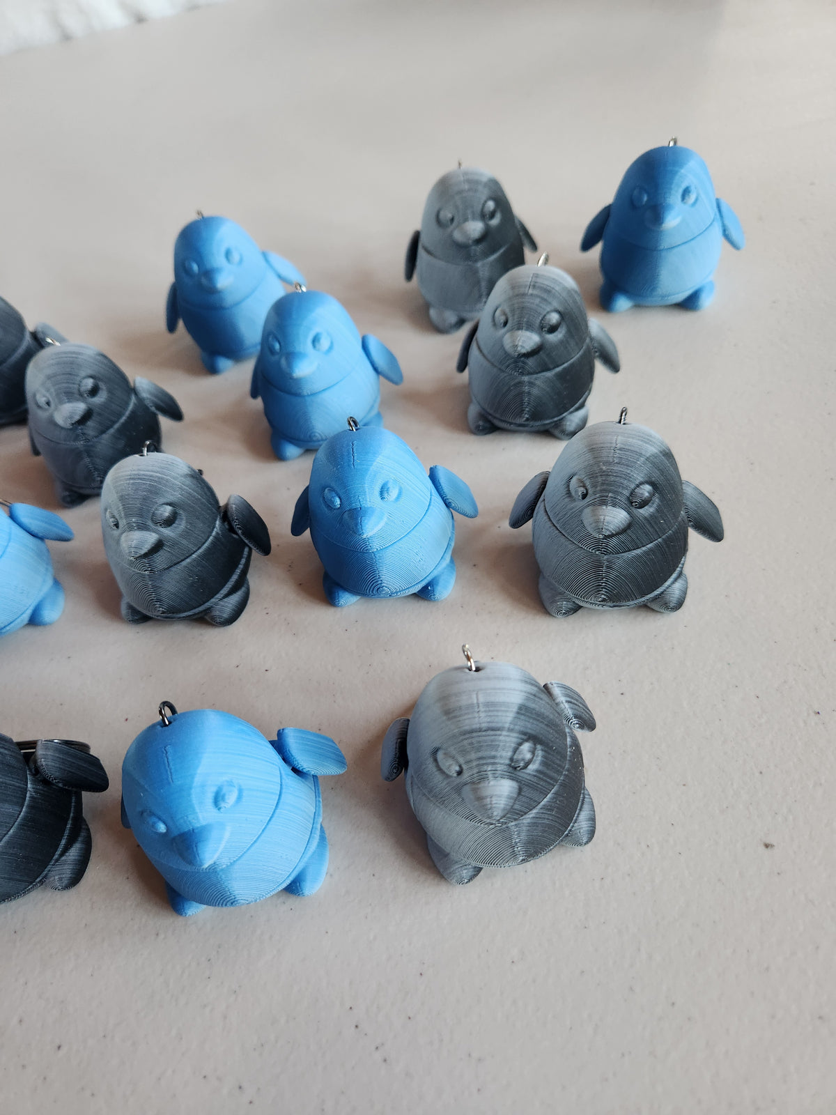 Penguin keychains, single