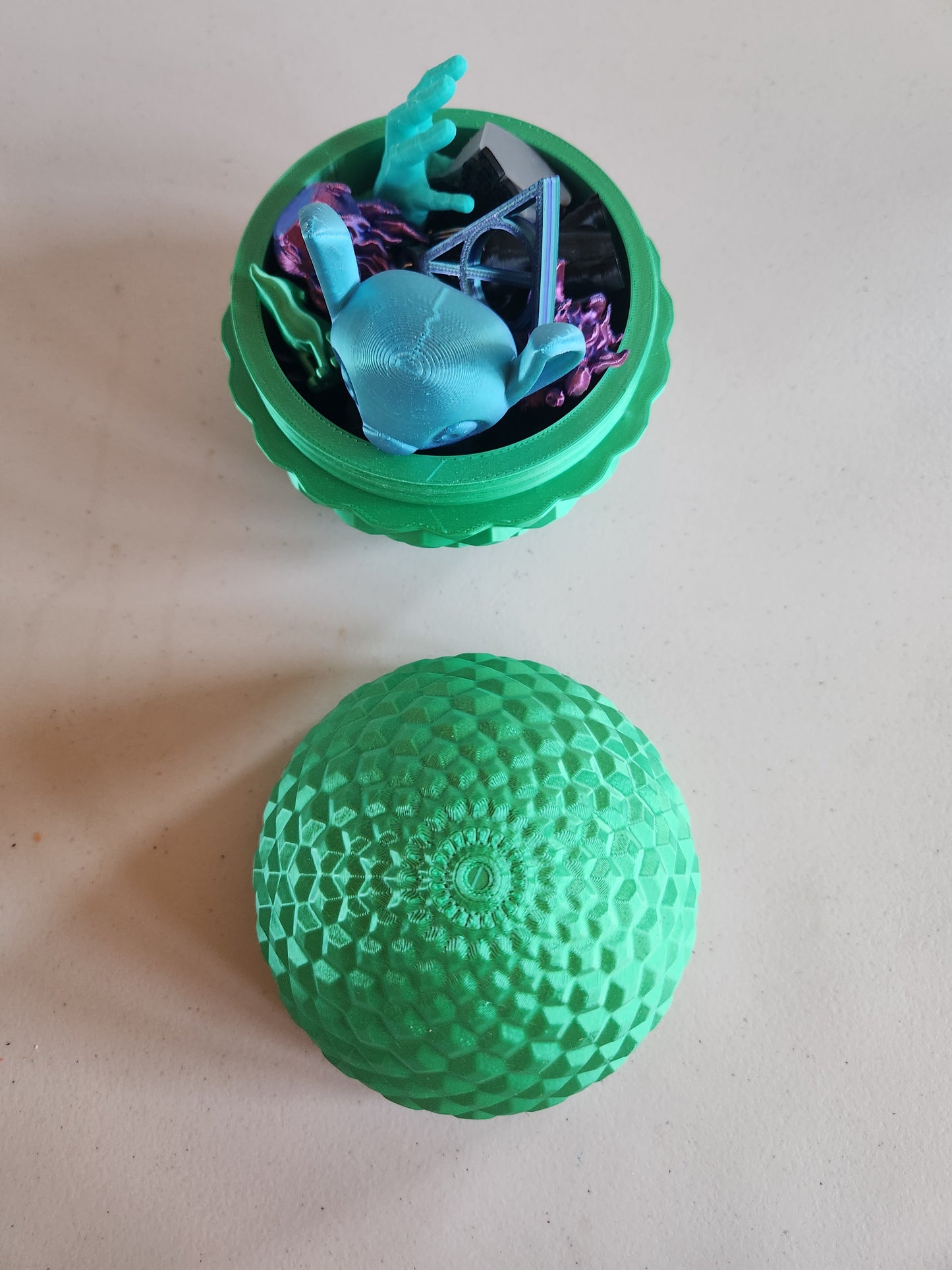 Egg with items