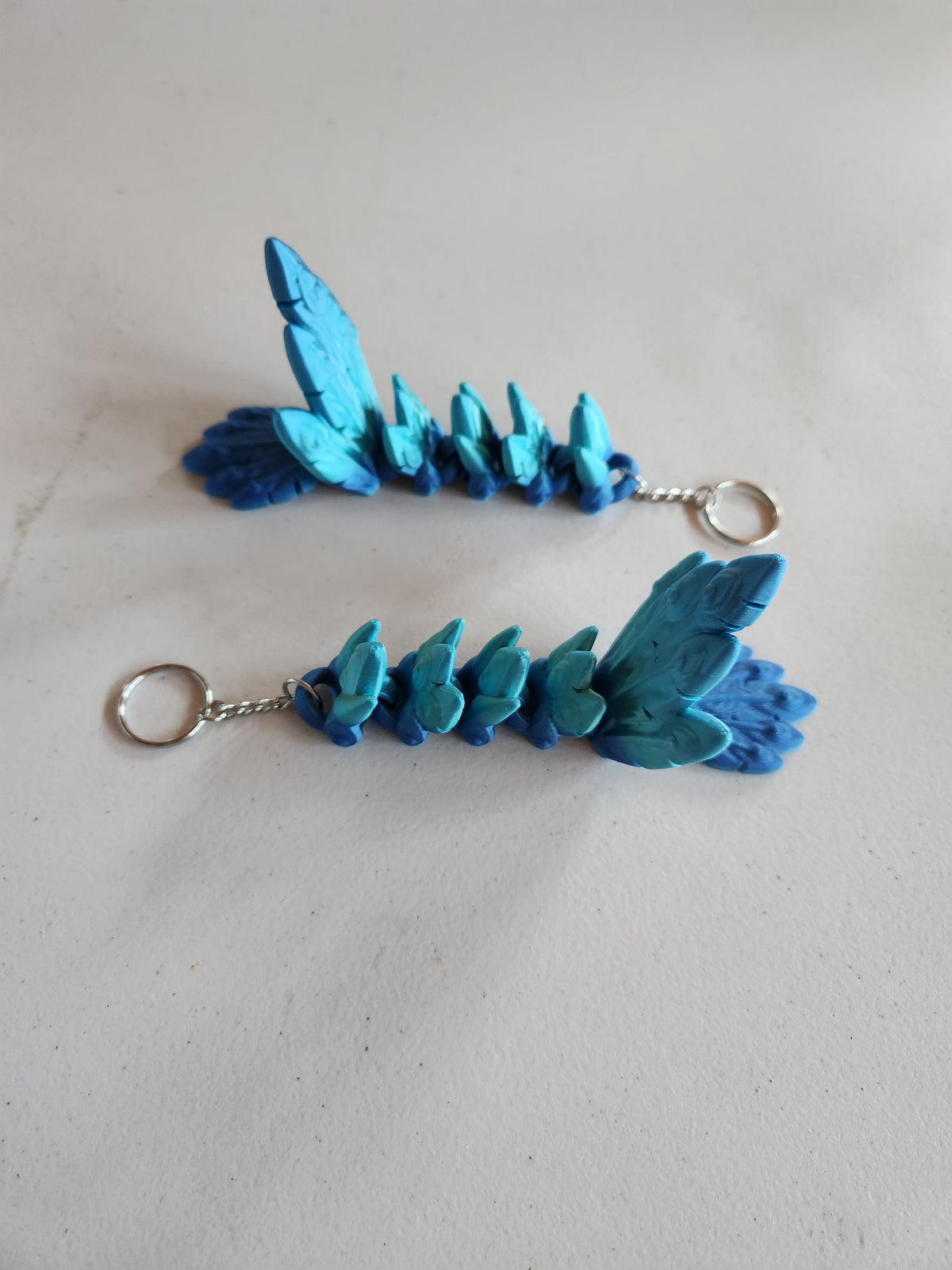 Peacock tail keychains