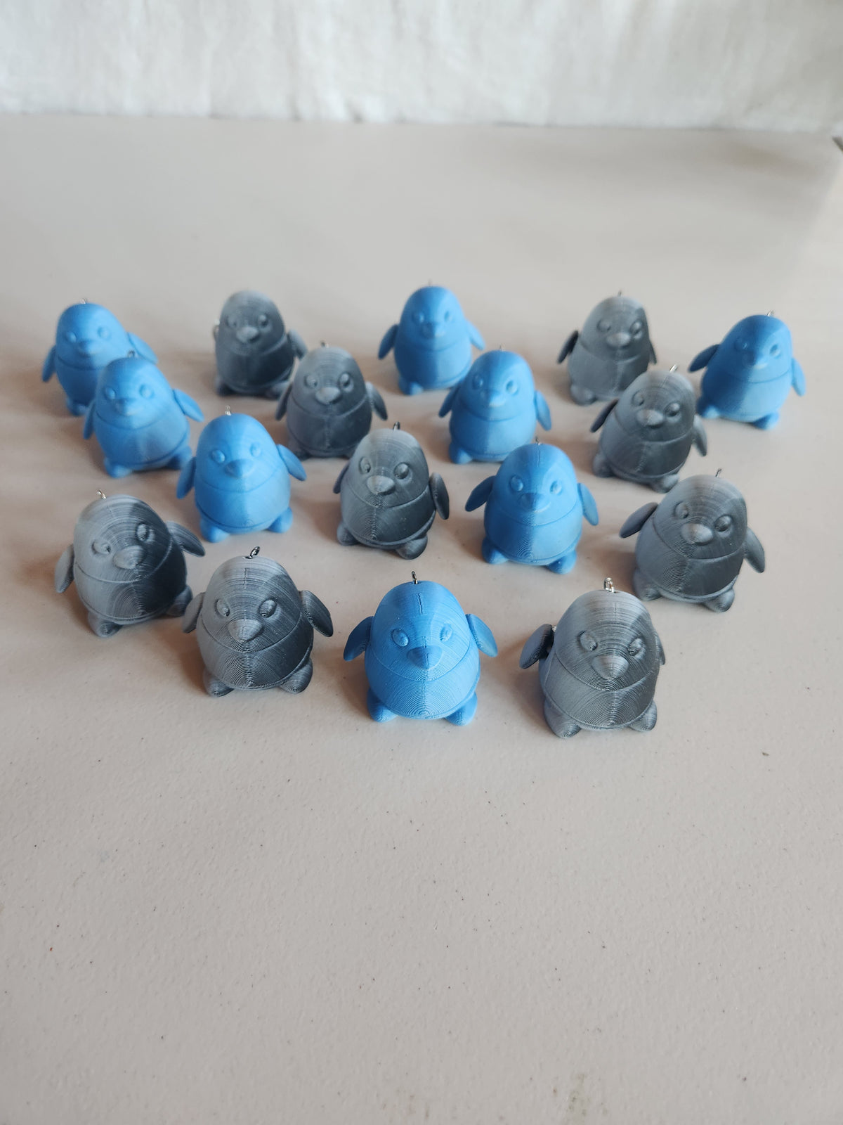 Penguin keychains, single