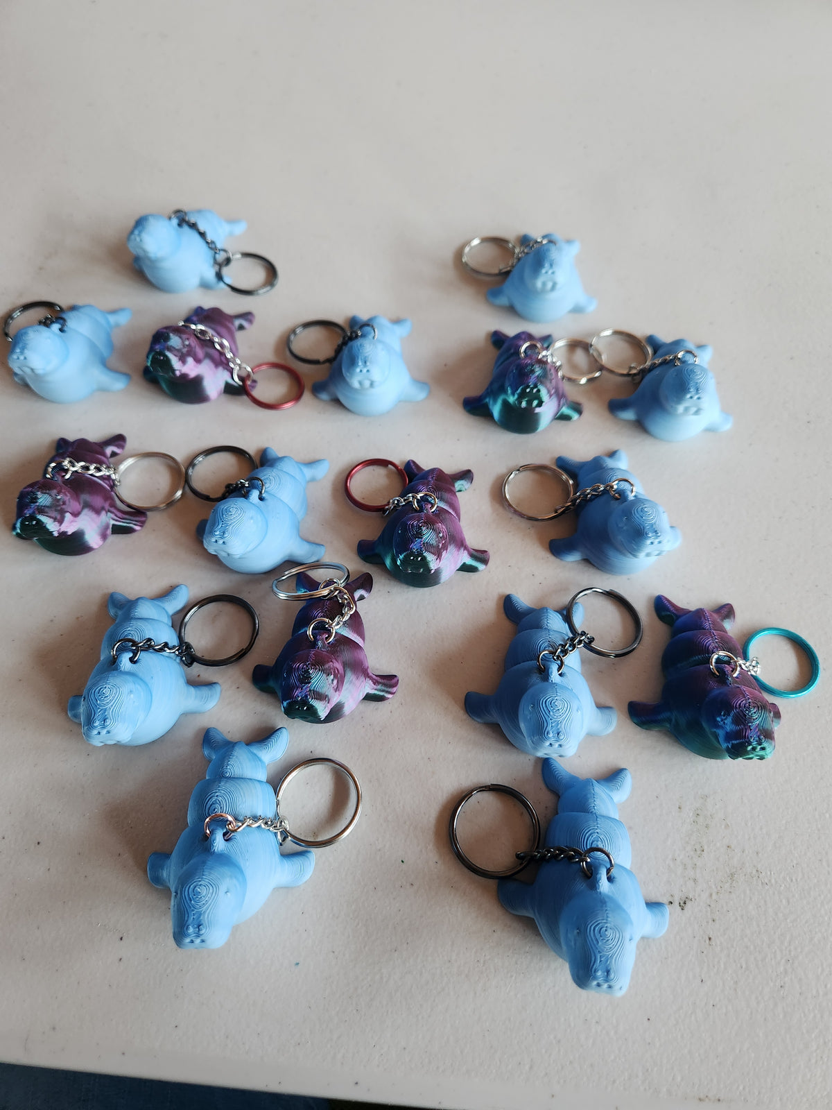 Walrus keychains, single.