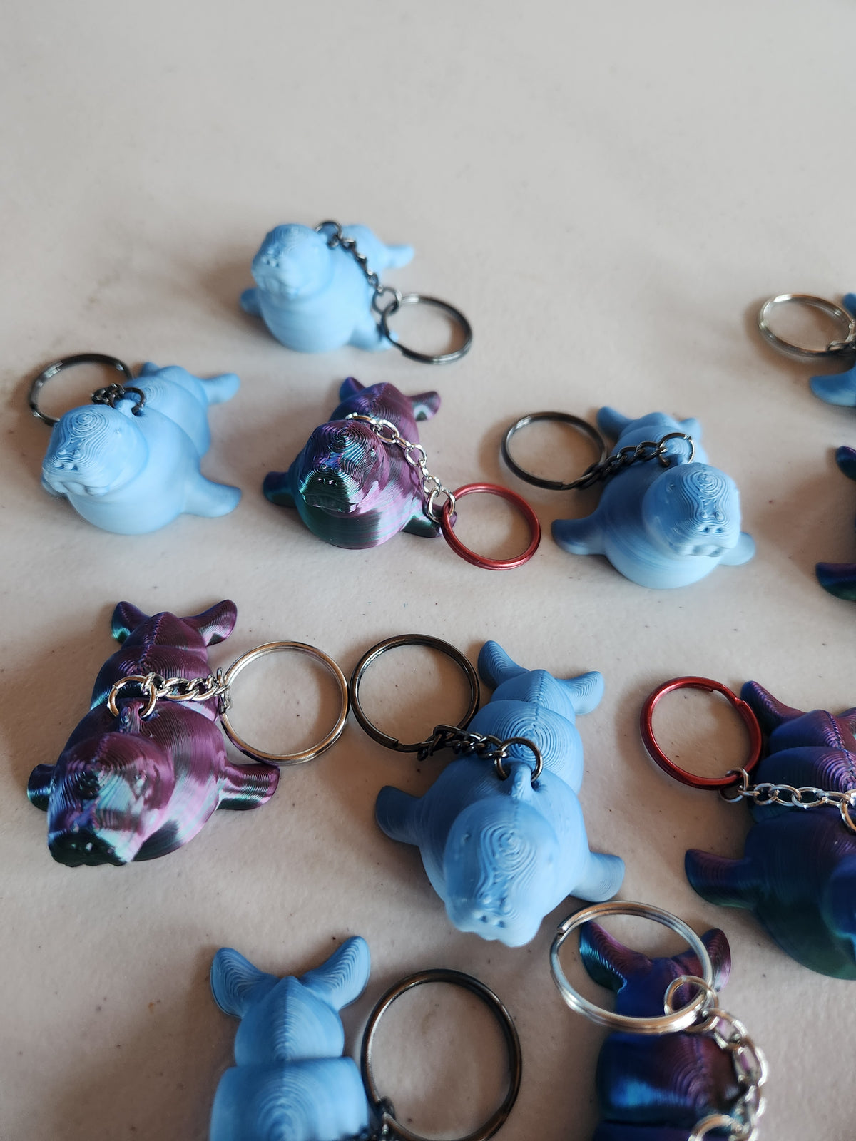 Walrus keychains, single.