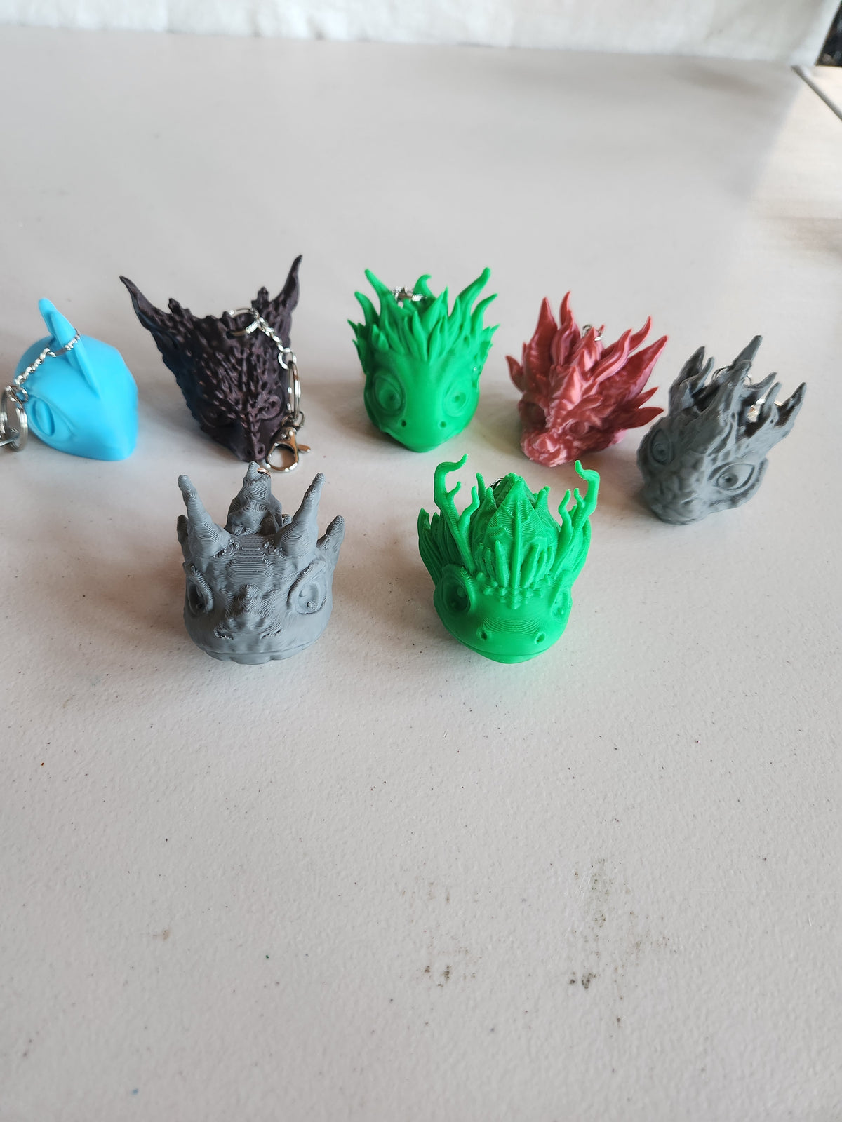 Medium dragon head keychains