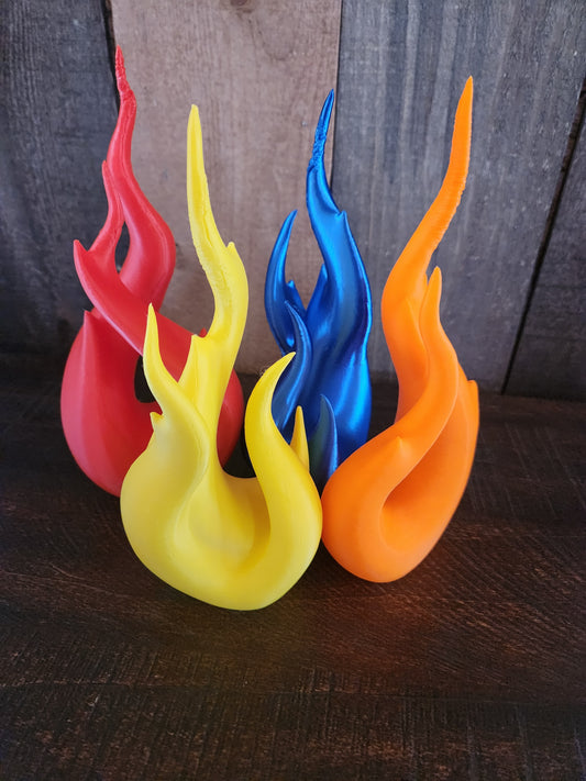 Flames set