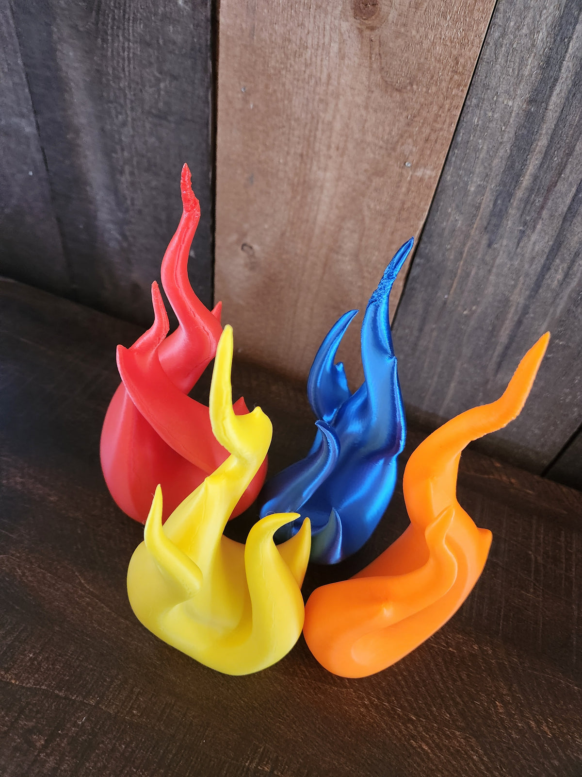 Flames set