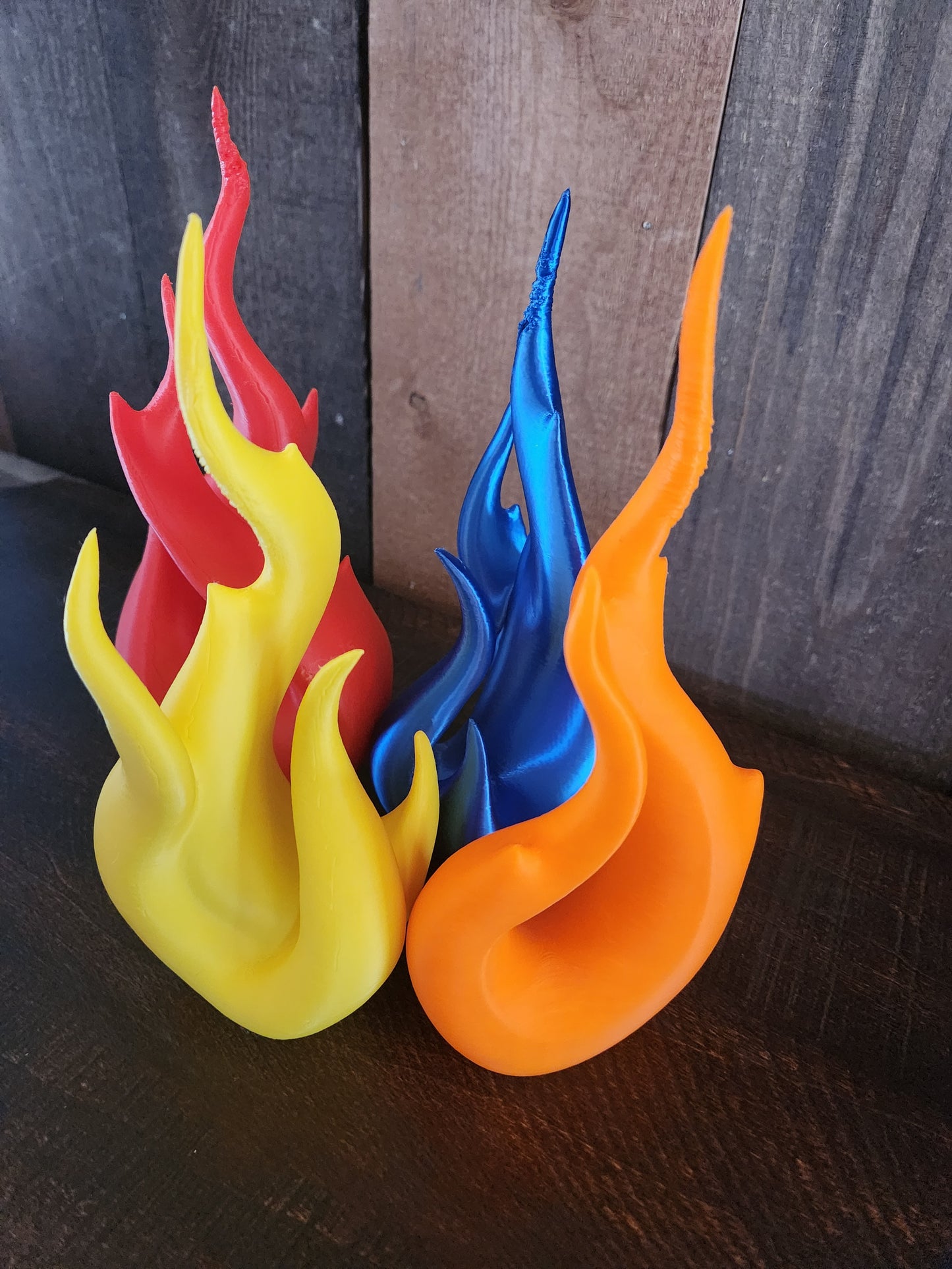 Flames set