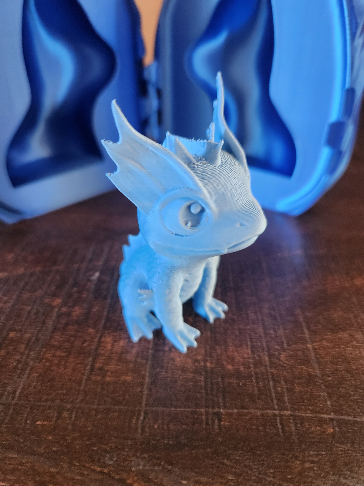 Water Dragon with Egg - 3D Printed Toy Figure