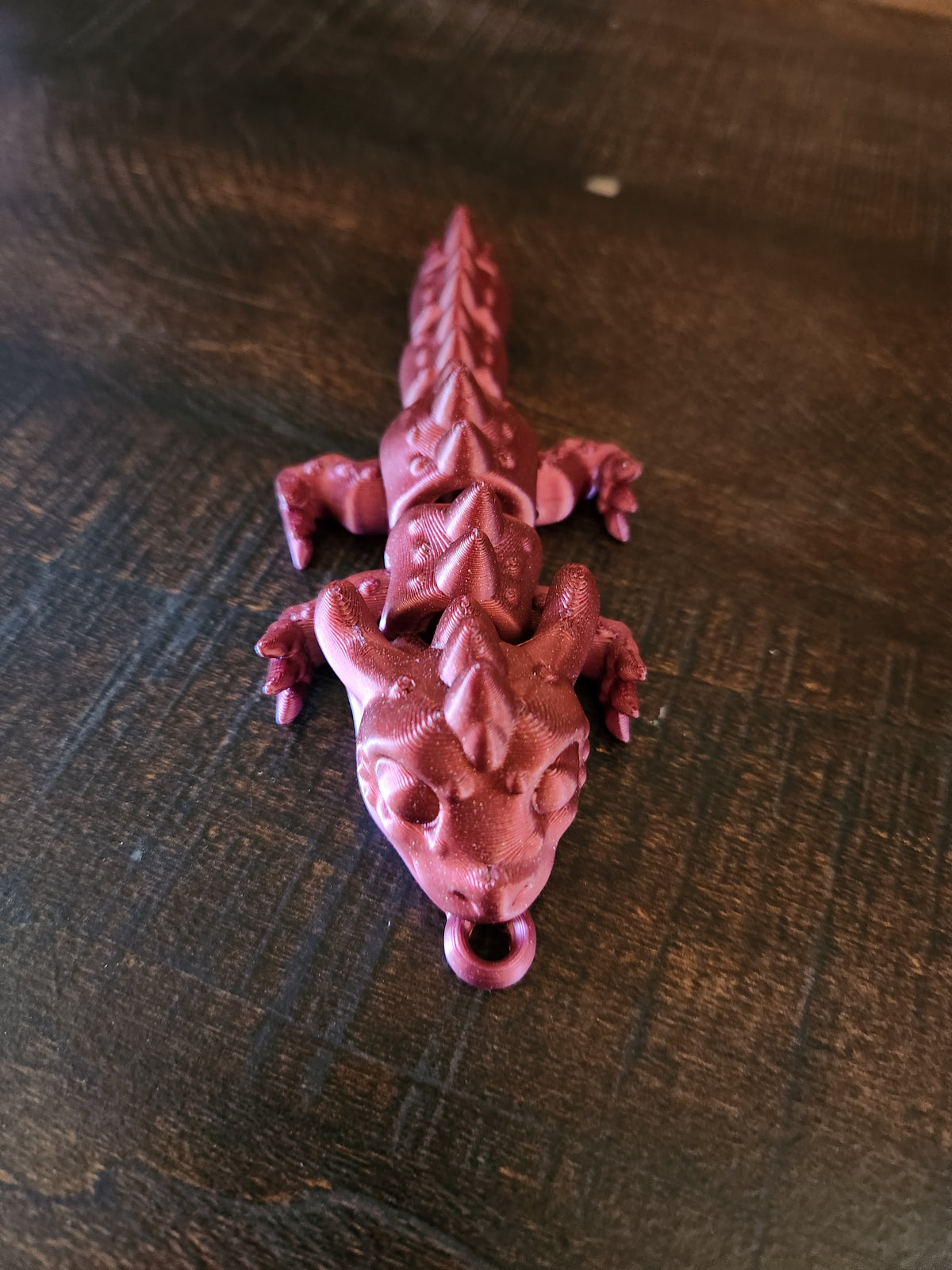 Dragon Keychain with No Wings - 3D Printed, Lightweight and Eye-Catching - Phone, Accessories