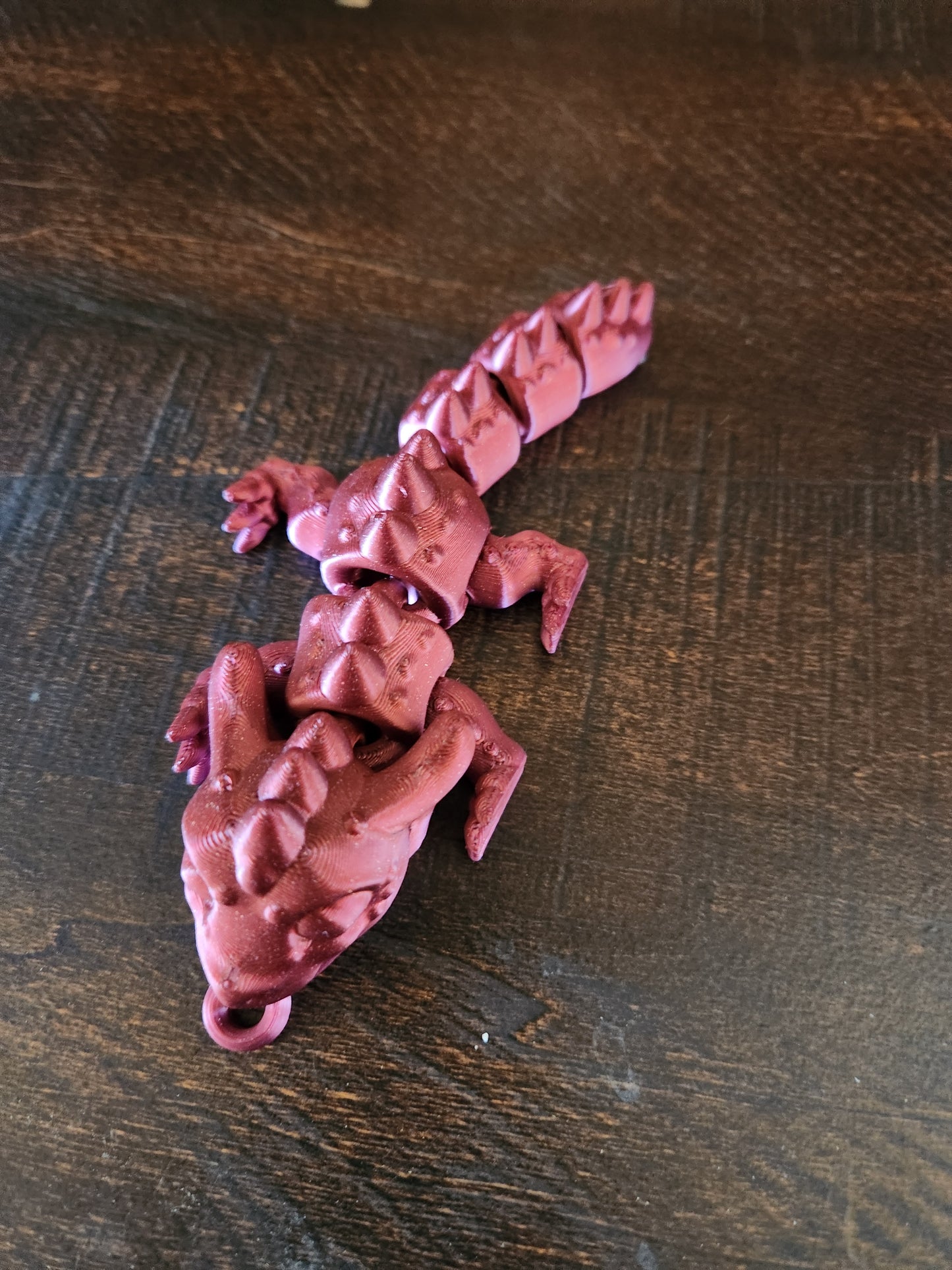 Dragon Keychain with No Wings - 3D Printed, Lightweight and Eye-Catching - Phone, Accessories