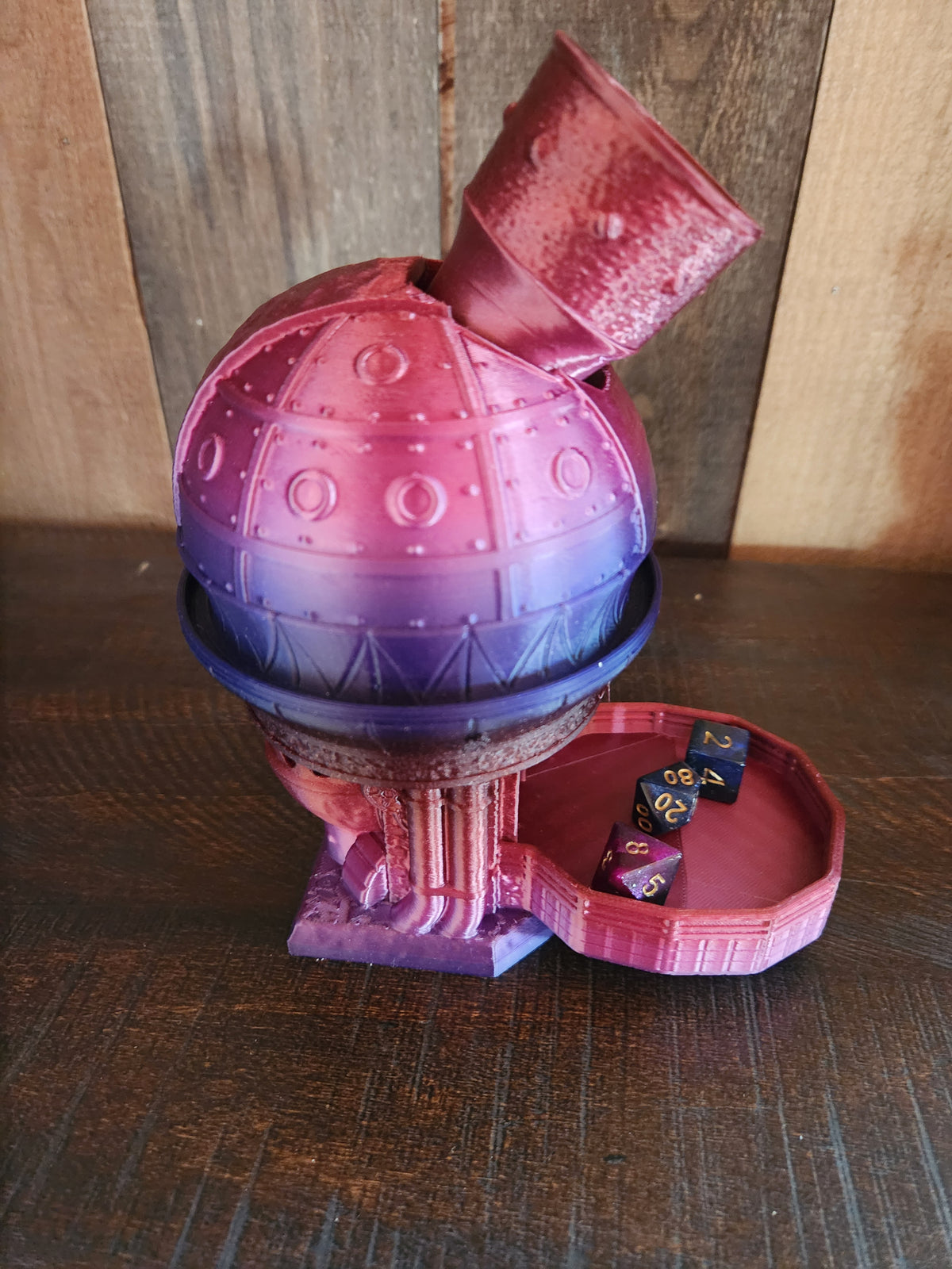 Telescope Dome Dice Roller for Tabletop Games - 3D Printed