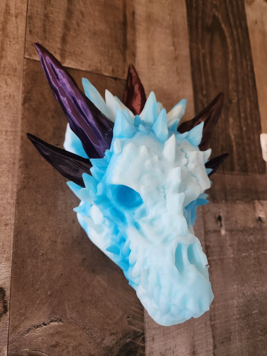 Dragon Head Wall Mount - 3D Printed Decor for Home - Hanging