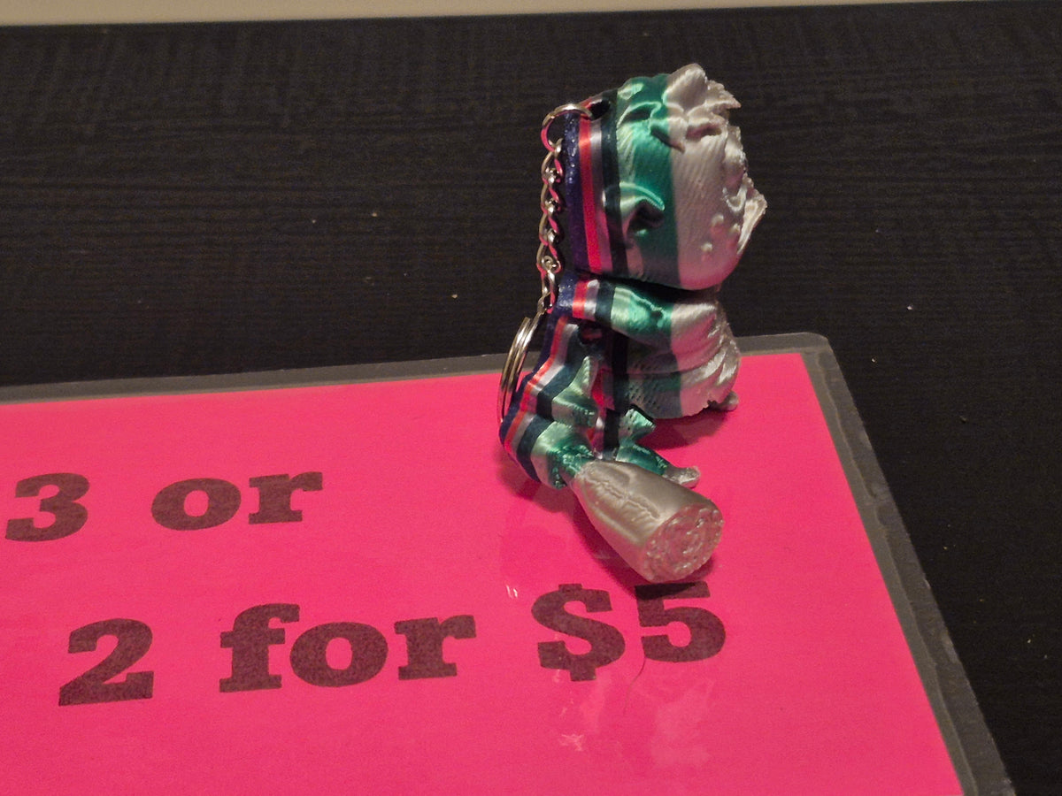 Oger keychain, 2 for $5. Made by 3D Printing