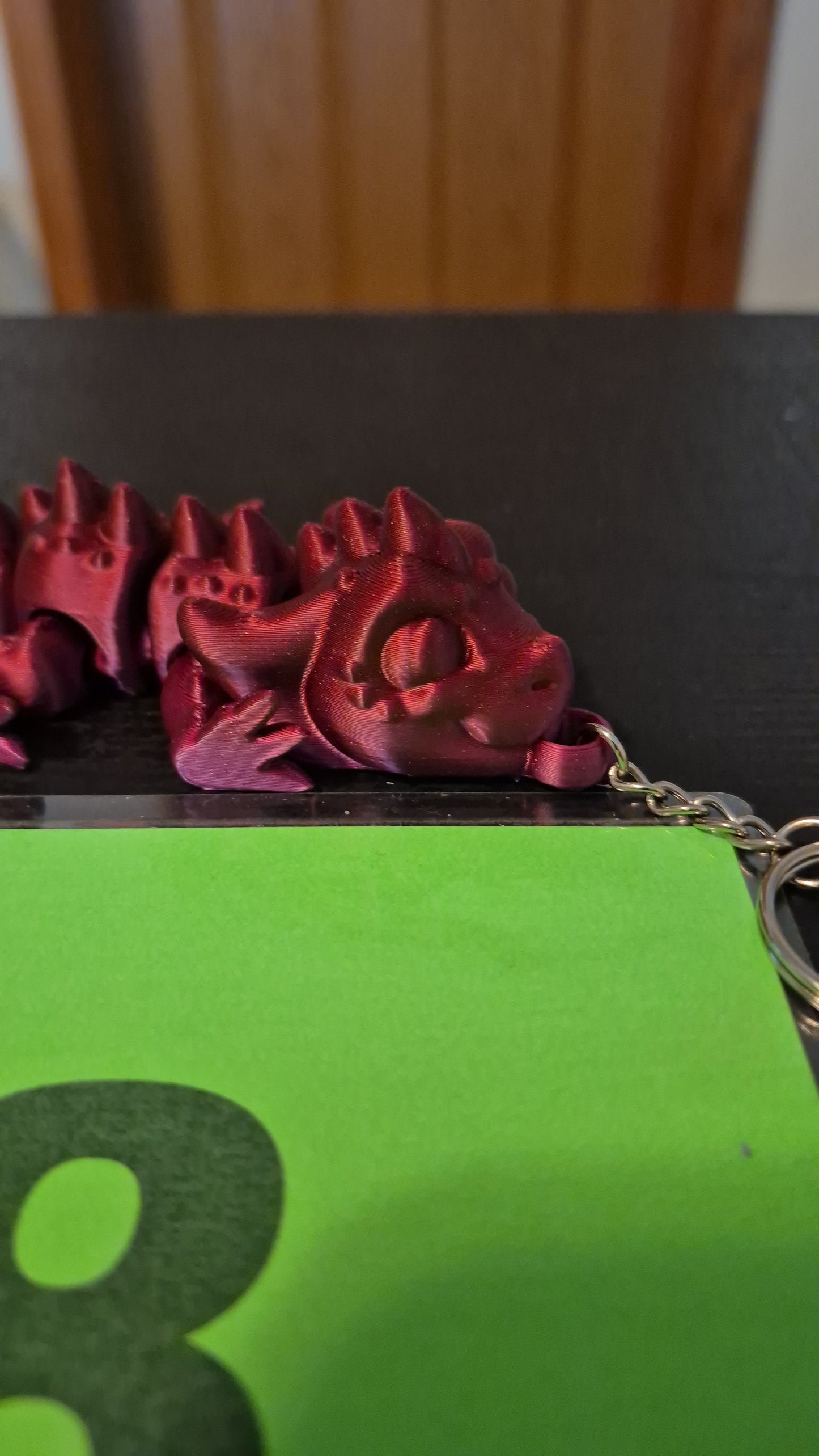 Dragon Keychain with No Wings - 3D Printed, Lightweight and Eye-Catching - Phone, Accessories