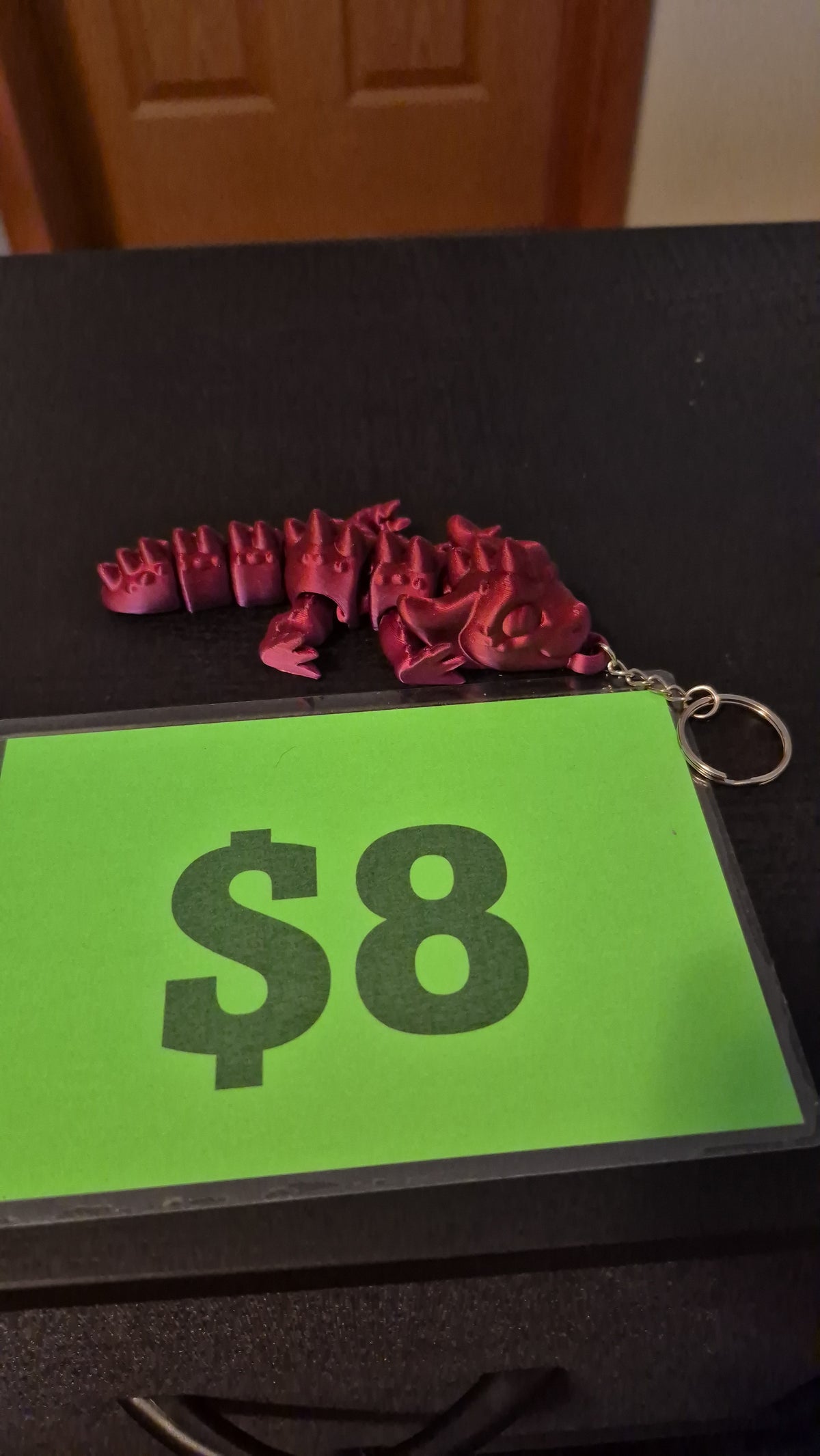 Dragon Keychain with No Wings - 3D Printed, Lightweight and Eye-Catching - Phone, Accessories