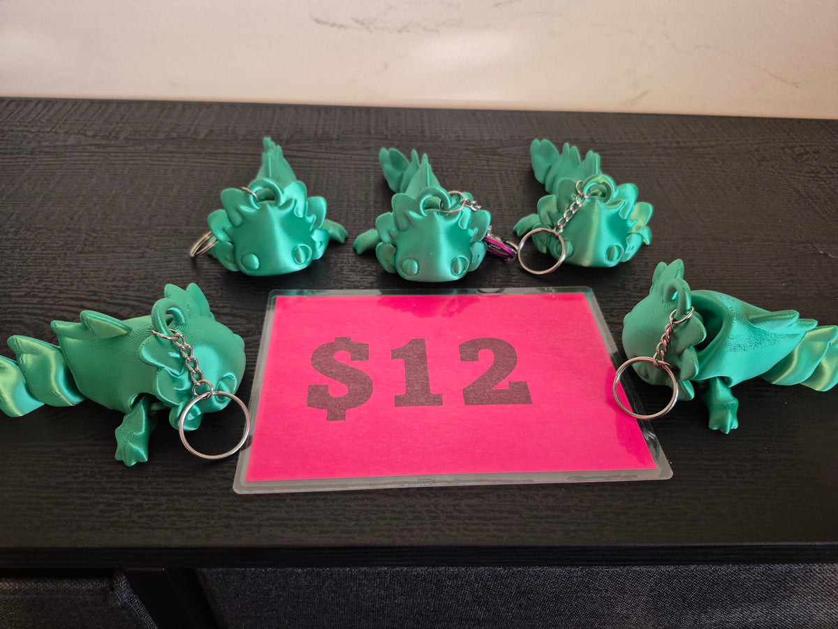 Lg Axolotl keychain