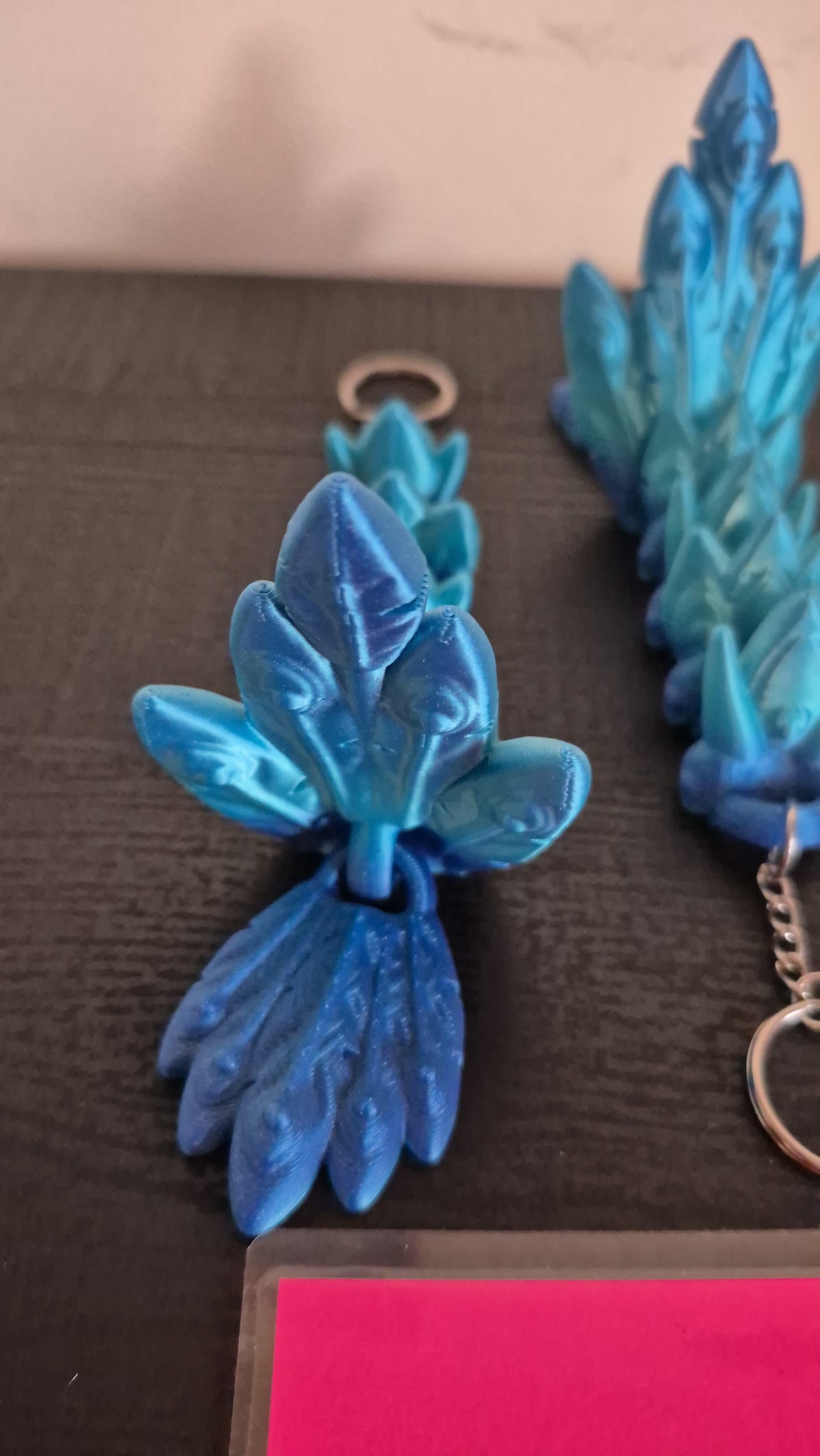 Peacock tail keychains