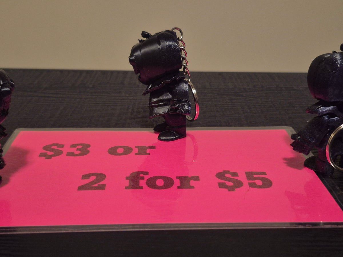 Pumpkin man keychains, 2 for $5 made by 3D printing