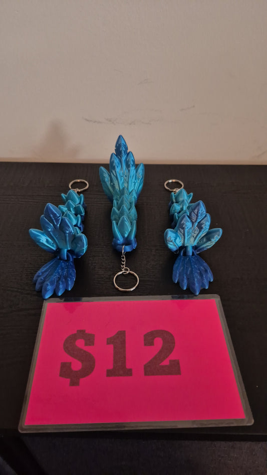 Peacock tail keychains