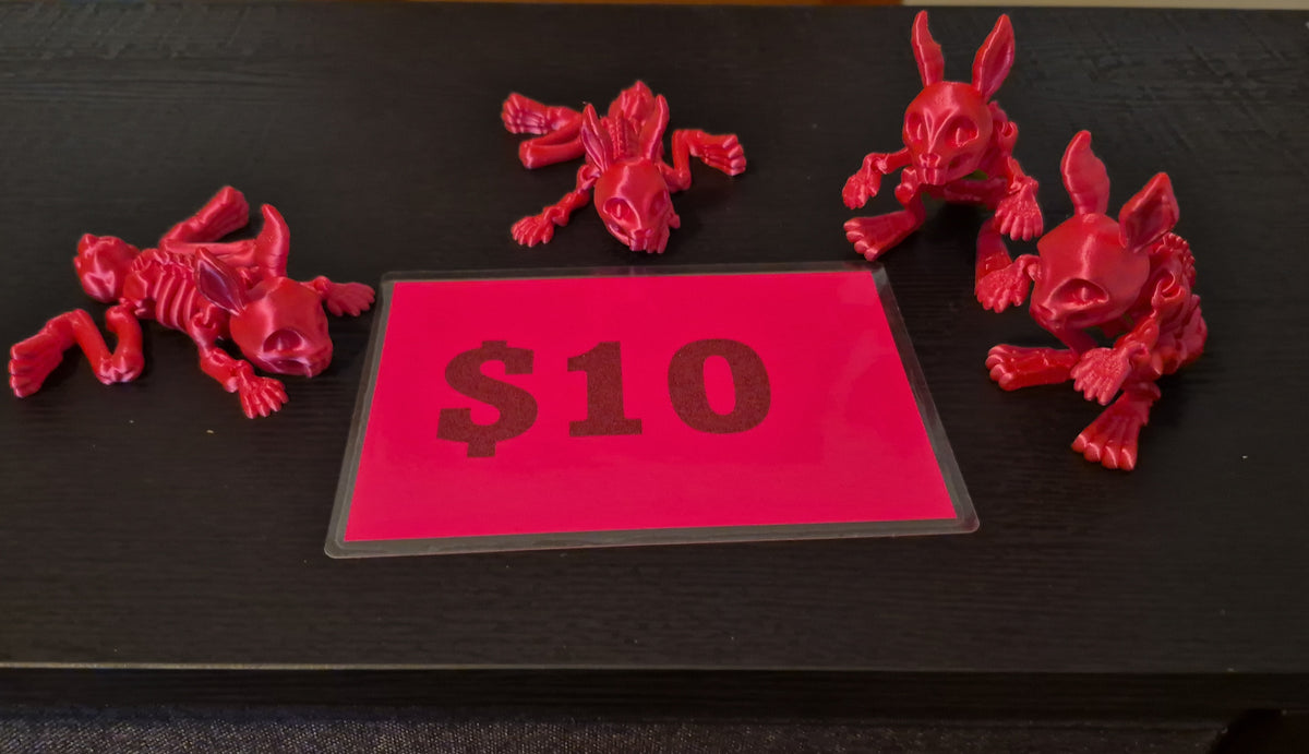 Bunny Skeleton 3D-Printed - Unique Design with Colorful Features
