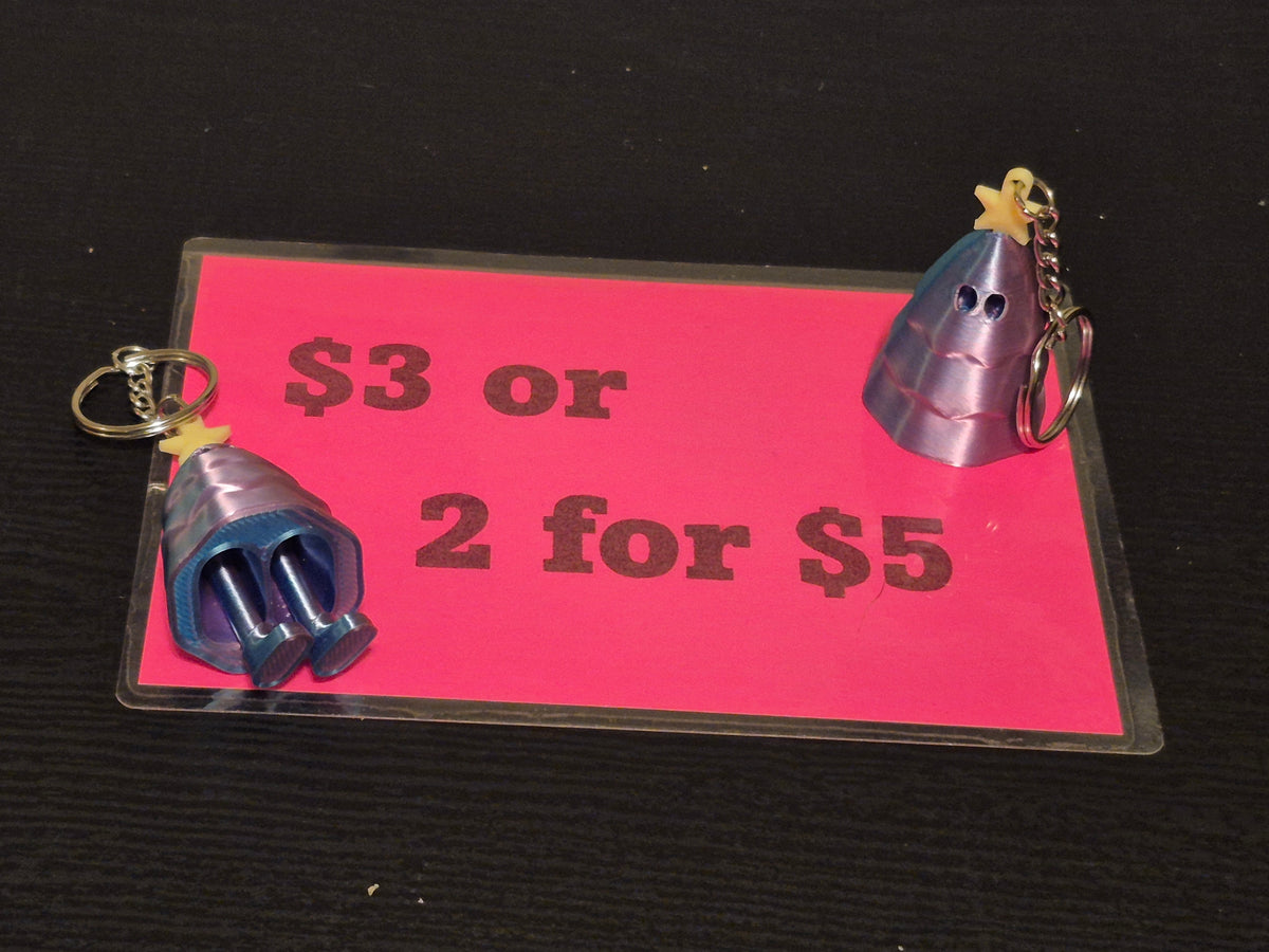 Christmas tree keychain, 2 for $5 made from 3d printing