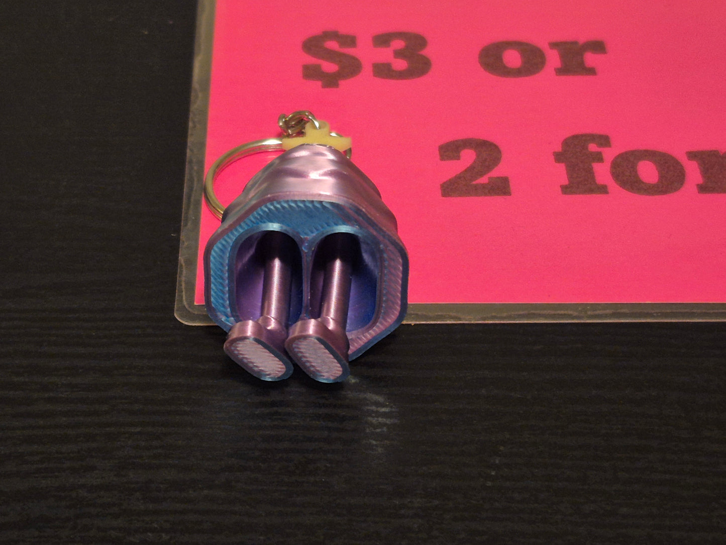 Christmas tree keychain, 2 for $5 made from 3d printing