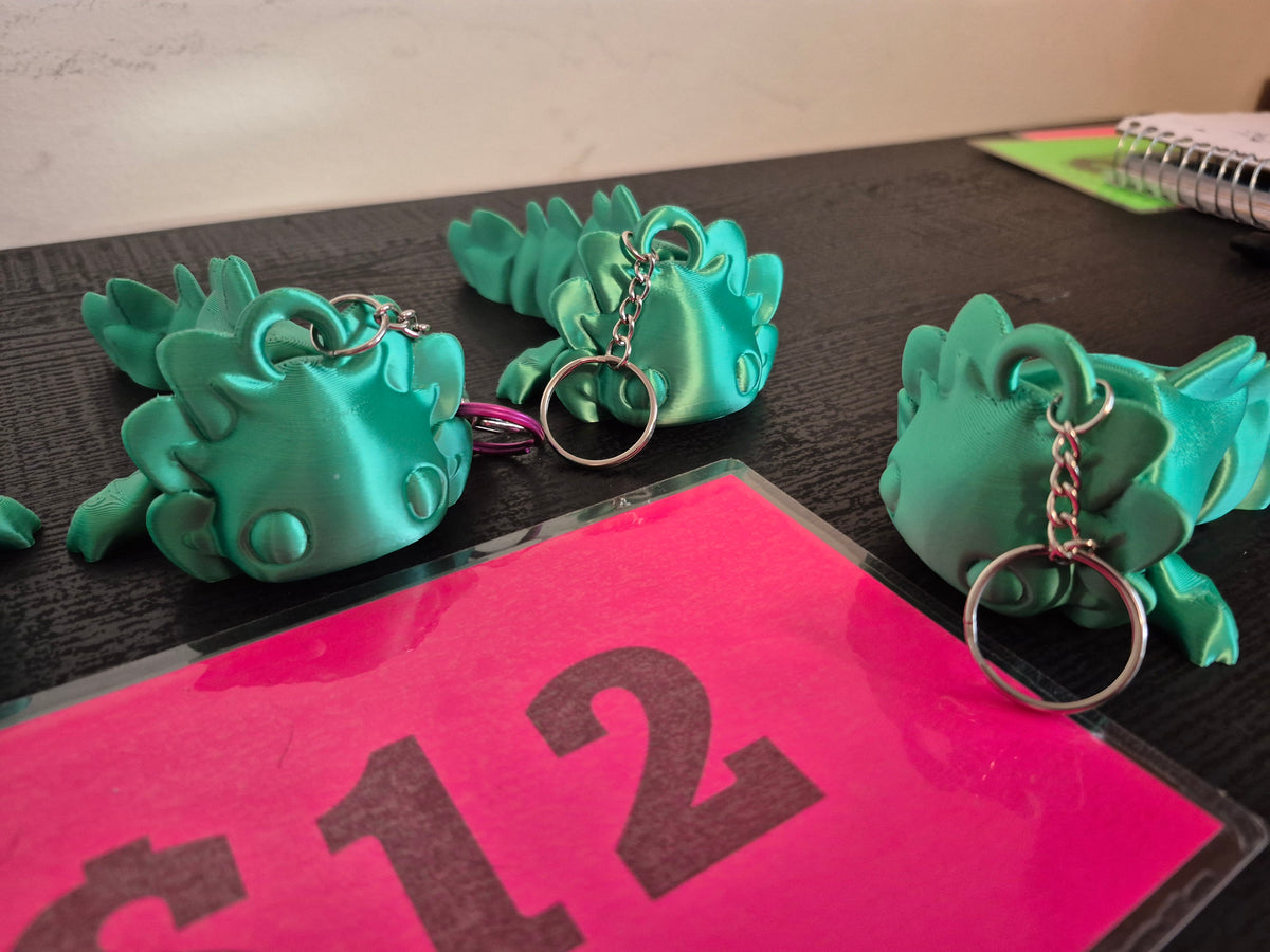 Lg Axolotl keychain