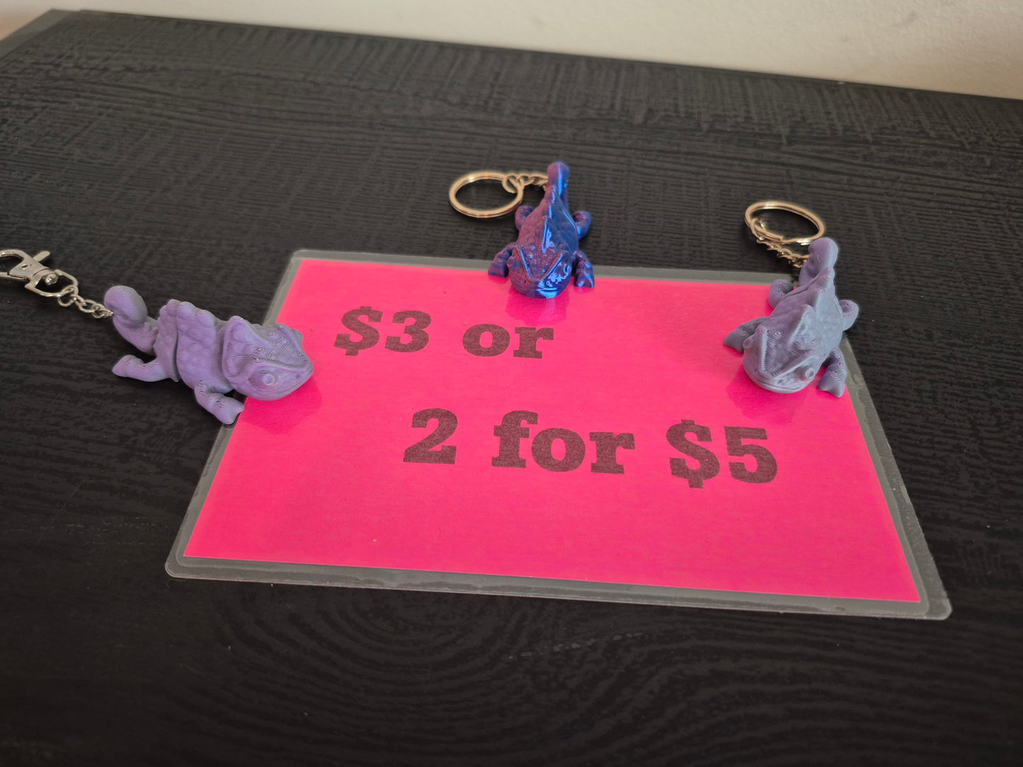 Chameleons keychains, 2 for $5