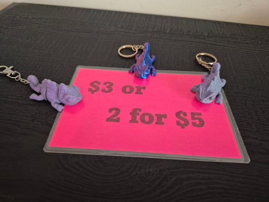 Chameleons keychains, 2 for $5