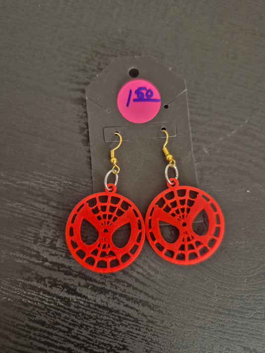 Spiderman earrings - 3d printed