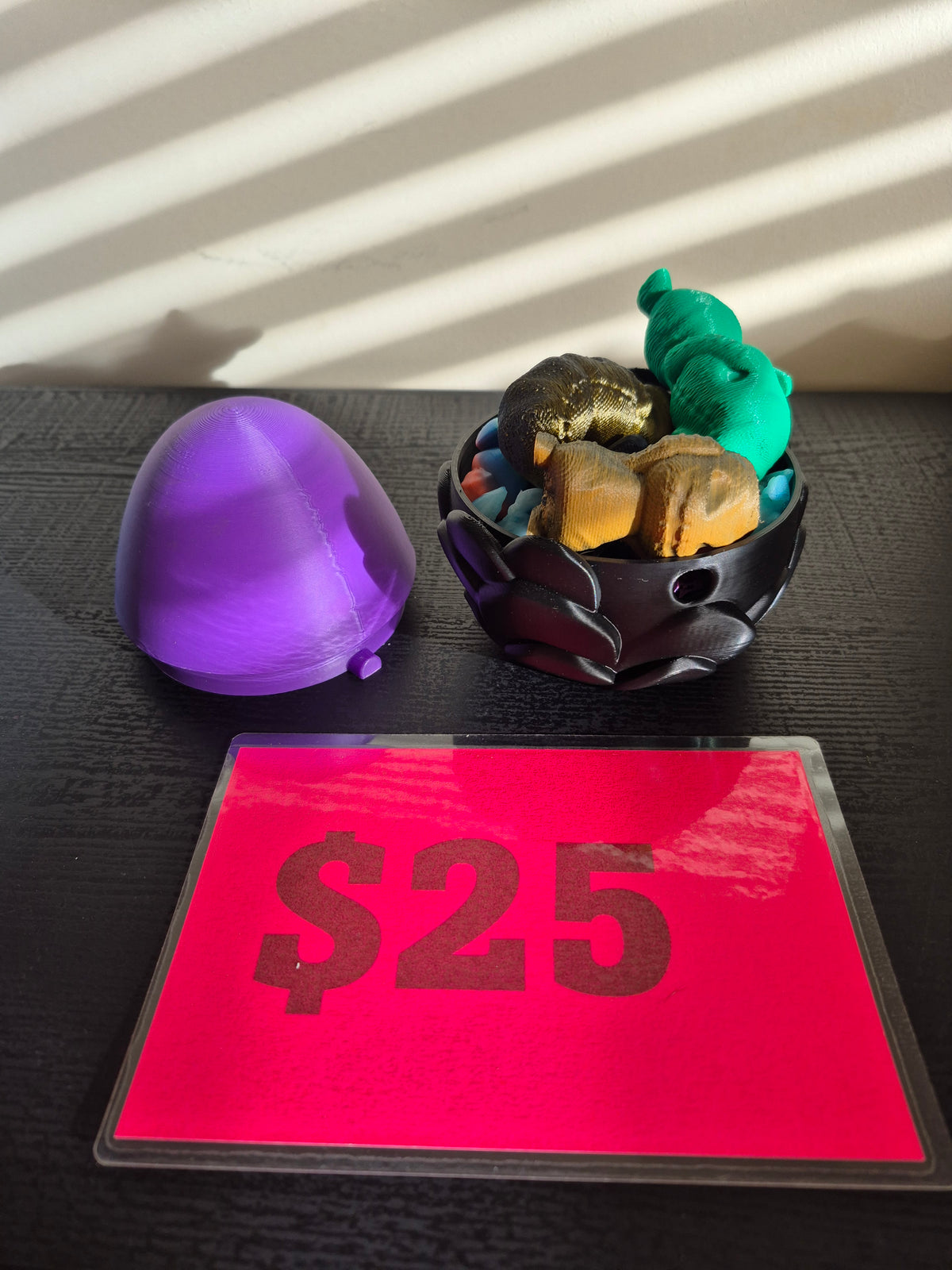 Dragon Egg with 3D Printed Extra Details - Decorative and Unique Gift