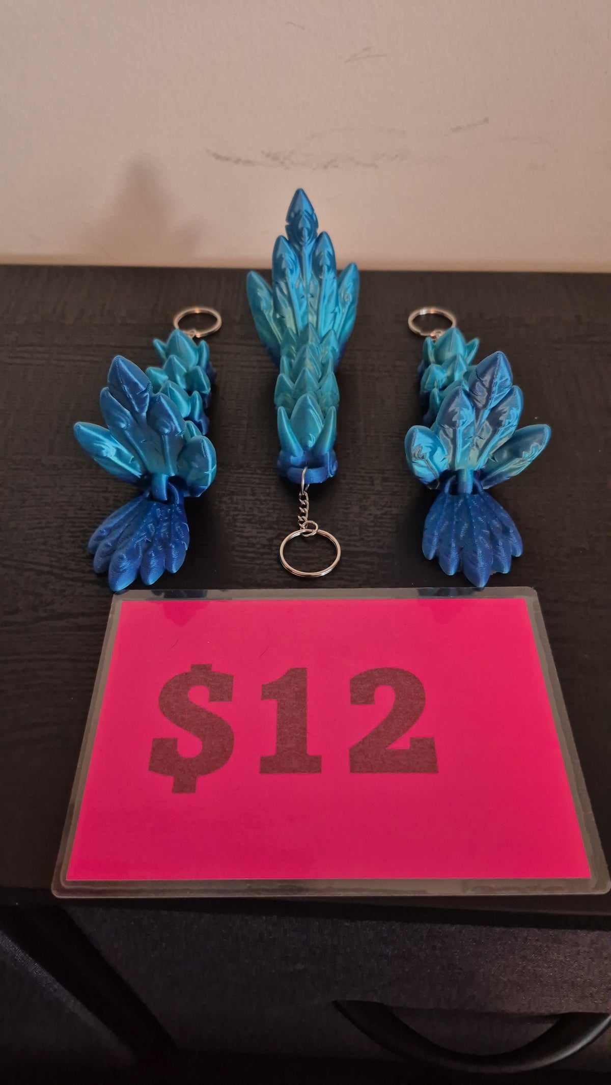 Peacock tail keychains