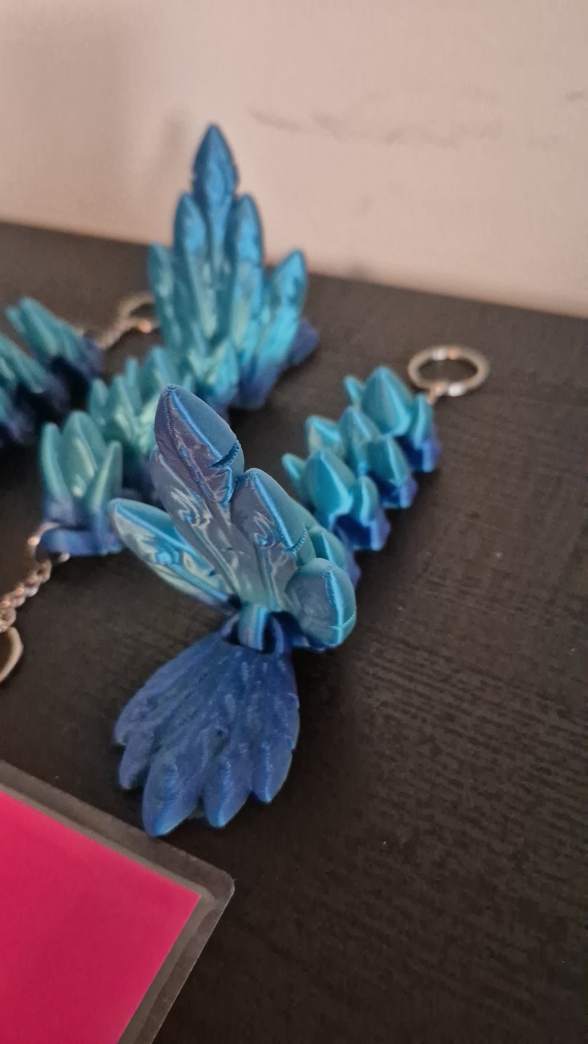 Peacock tail keychains