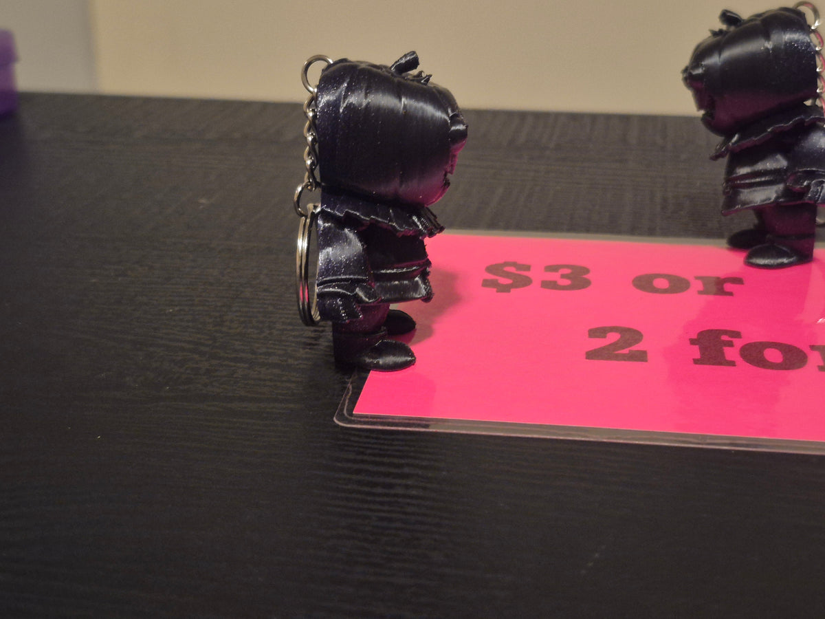 Pumpkin man keychains, 2 for $5 made by 3D printing