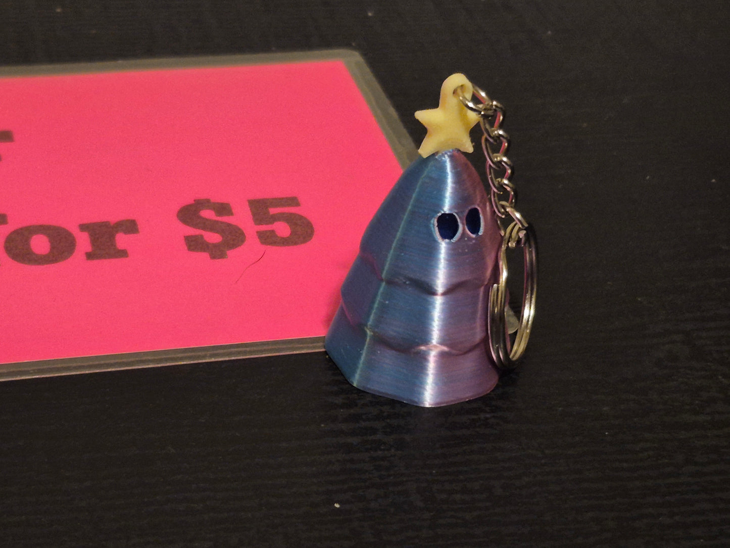 Christmas tree keychain, 2 for $5 made from 3d printing